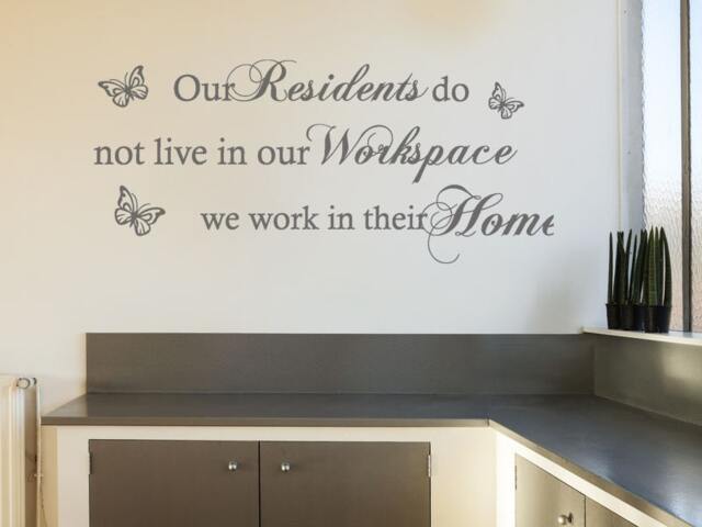 Care Home Wall Decal: Inspirational Quote Sticker Decor