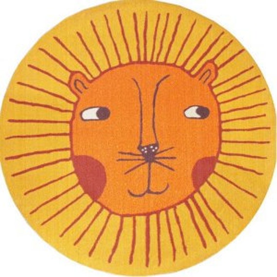 Tiger Head Kids Cut-Out Hand-Tufted 100% Wool Handmade Area Rug Carpet ...