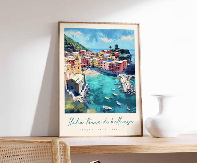 Cinque Terre Italy Art Print Coastal Travel Decor by Etsy | ufurnish.com