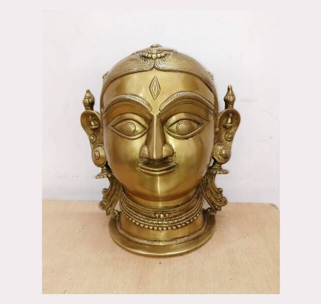Lady Goddess Wall Hanging - Brass Gauri Head Temple D??cor Gifted For ...