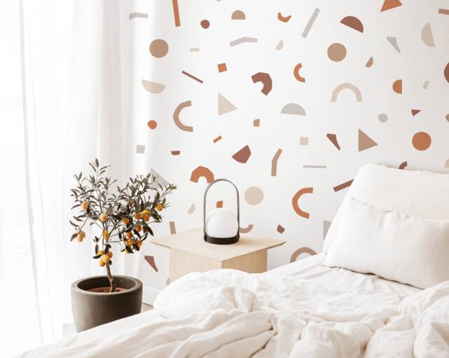 Terrazzo Wall Decals - Removable Stickers, Boho Decor, Minimalist Art ...