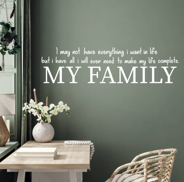 Family Quotes Wall Decal Sticker Art Home Decor Vinyl Letters Window ...