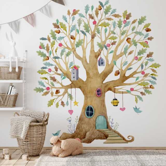 Fairy Tree House Wall Decal Magical Nursery Decor by Etsy | ufurnish.com