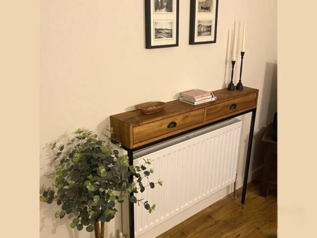 Radiator Rack Console Table Slim Console Table With Drawers - Radiator Shelf Depth 20cm Modern ...