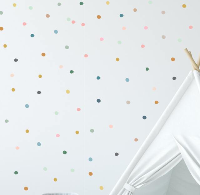Colorful Polka Dot Wall Decals Removable Nursery Decor by Etsy ...