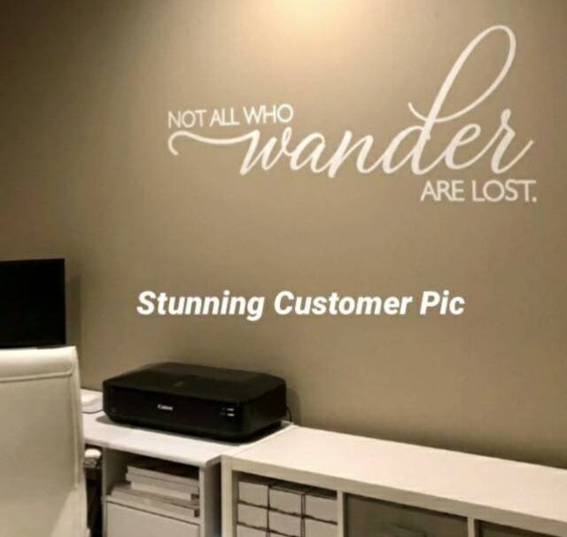 Not All Who Wander Are Lost Vinyl Decal Laptop Car Truck Bumper Window Sticker