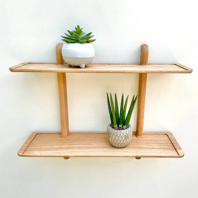 Oak Double Wall Shelf by Etsy | ufurnish.com