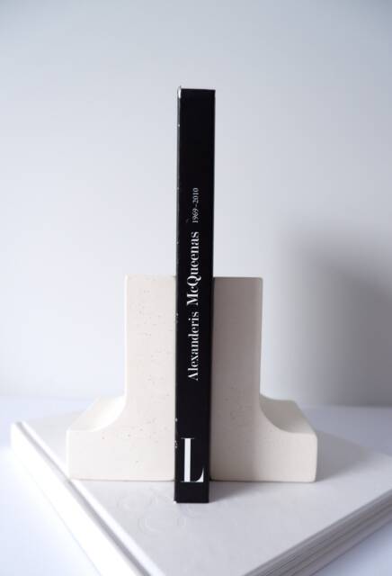 White Heavy Bookends For Your Shelf Decor, Modern Minimalist Industrial ...