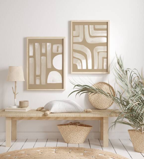 Neutral Art Print, Set Of Prints, 2 Piece Wall Art, Beige Decor ...