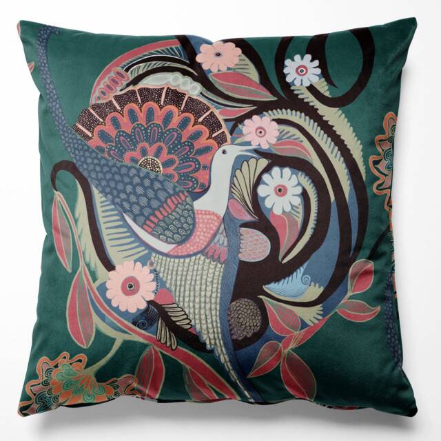 Decor R Covers Phoenix Fern Velvet Cushion Luxury Home Decor Covers, Luxe Patterned ...