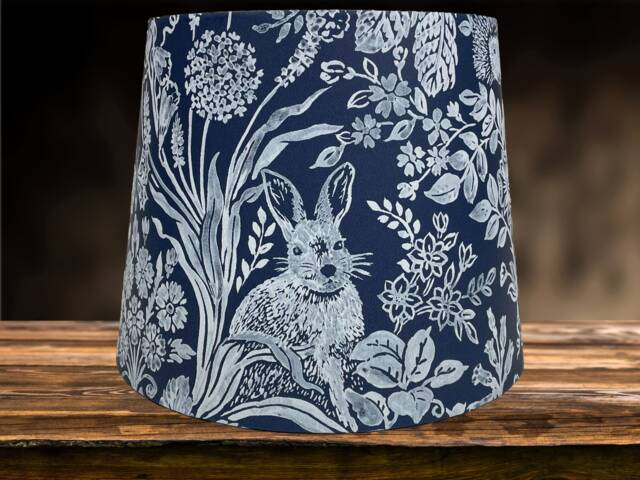 Navy Blue Rabbit Hare Table Lamp Shade Or Ceiling Light Woodland Animal ...