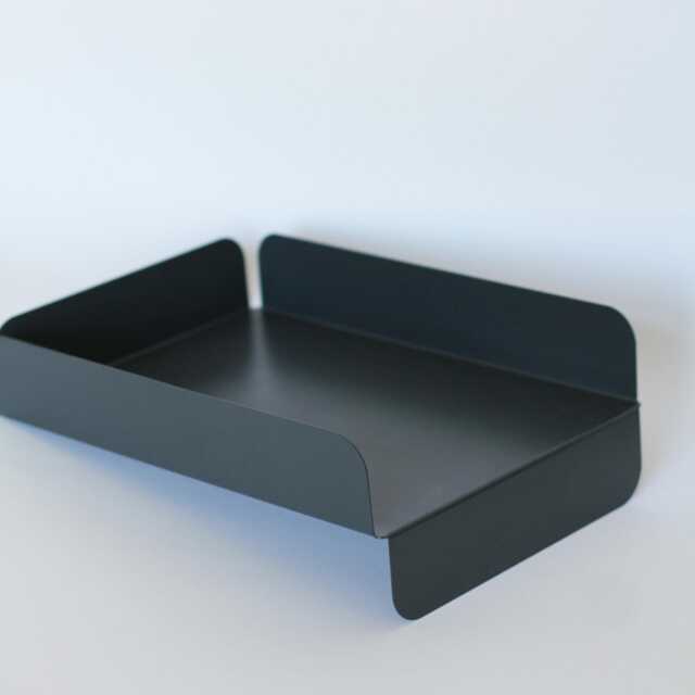 Graphite Black Metal Desk Organizer, Modern Mail Contemporary Magazine ...