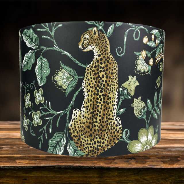 Picture of Jungle Animals Lampshade For Ceiling & Table Lamps - Bold Green Floral ...