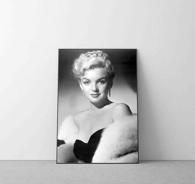 Marilyn Monroe Poster, Vintage Black & White Print Actress Designer ...