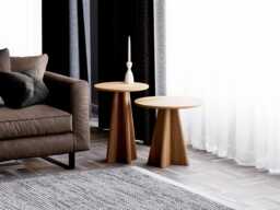 Solid Oak Round End Table Modern Living Room Side Table by Etsy ...