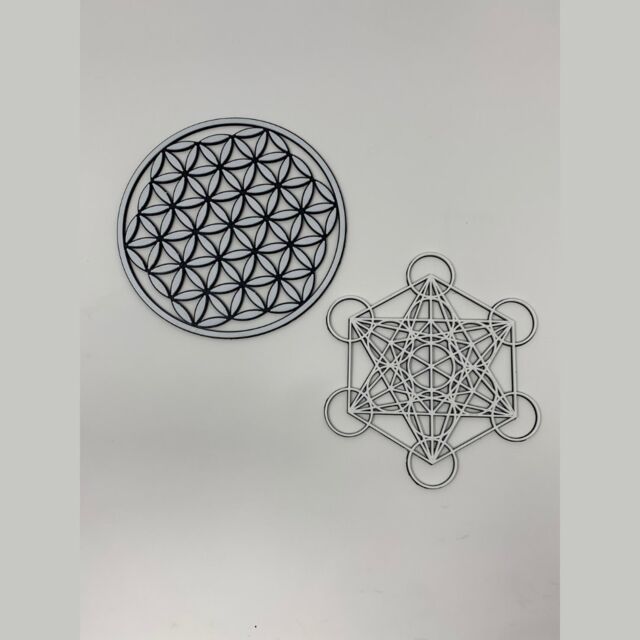 Sacred Geometry Wall Art Set - Flower Of Life & Metatron's Cube by Etsy ...