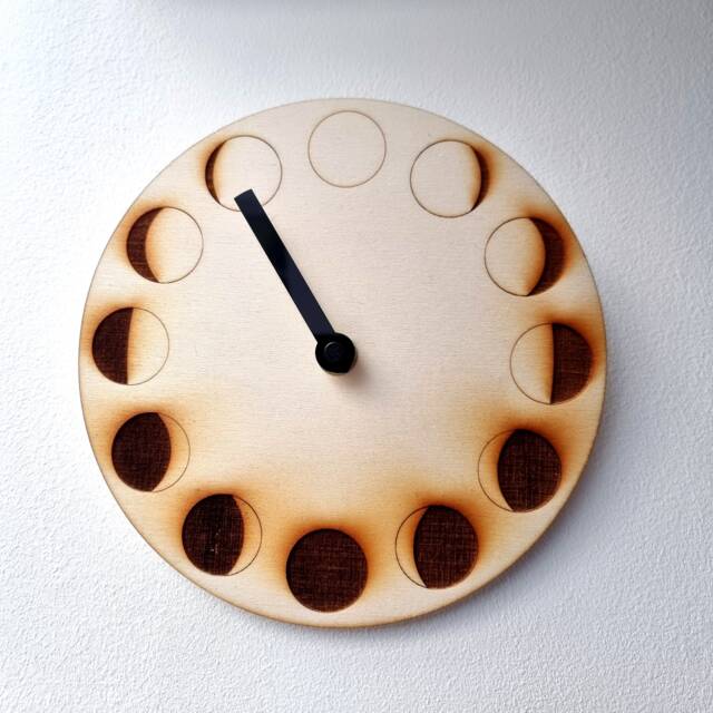 Minimalist Moonclock, Moon Phase, Tracker, Displays The Current Phase ...