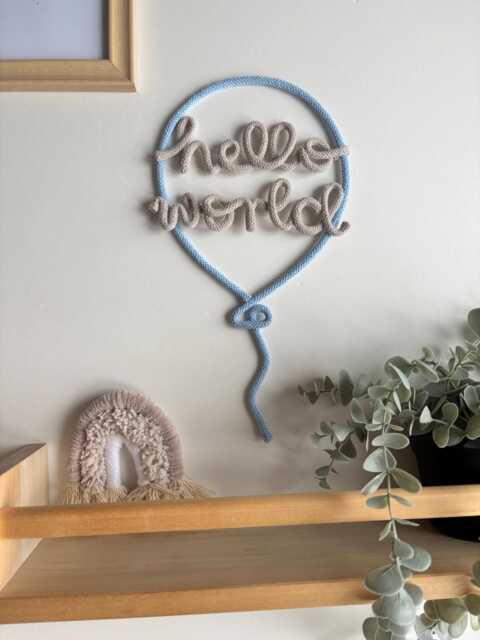 Hello World Balloon Decoration For Baby Arrival Photo Prop Birth ...