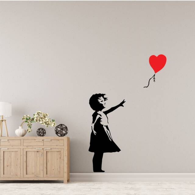 Banksy Balloon Girl - Iconic Wall Art For Home Decor Removable Vinyl ...