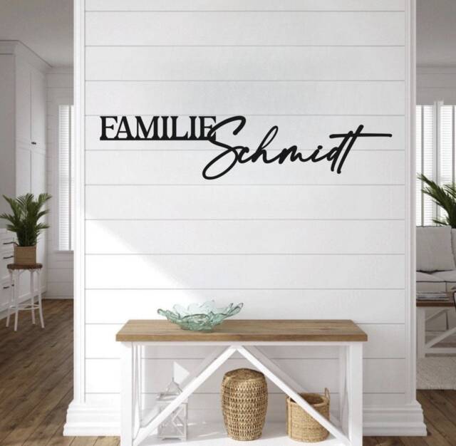 Personalized Family Sign - Wooden Wall Decoration Entrance Hallway ...