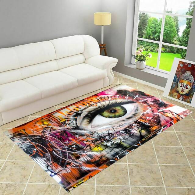 Graffiti Rug, Modern Rug, Colorful Art Carpet, Decoraci??n Del Hogar ...
