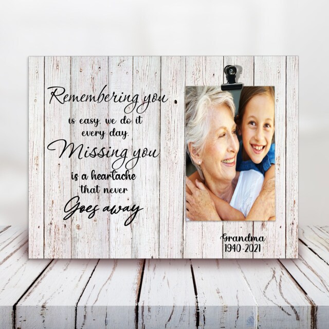 Loss Of Loved One Gift Memorial 4x6 Photo, Personalization Photo Clip ...