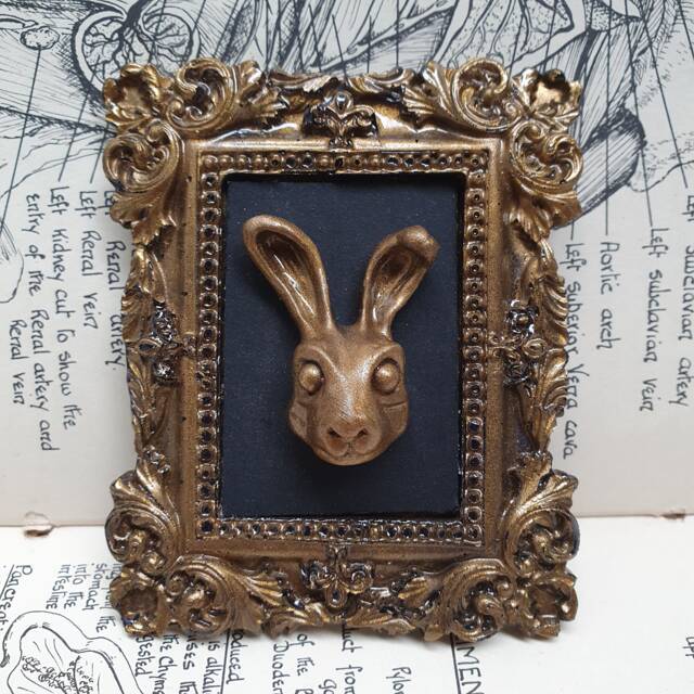 Golden Rabbit Square Filigree Frame, Best Friend Birthday Gifts, Gothic ...