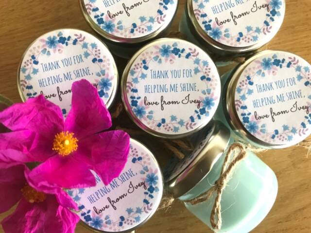 10 Mini Soy Wax Thank You Candles, Personalized Gifts by Etsy ...