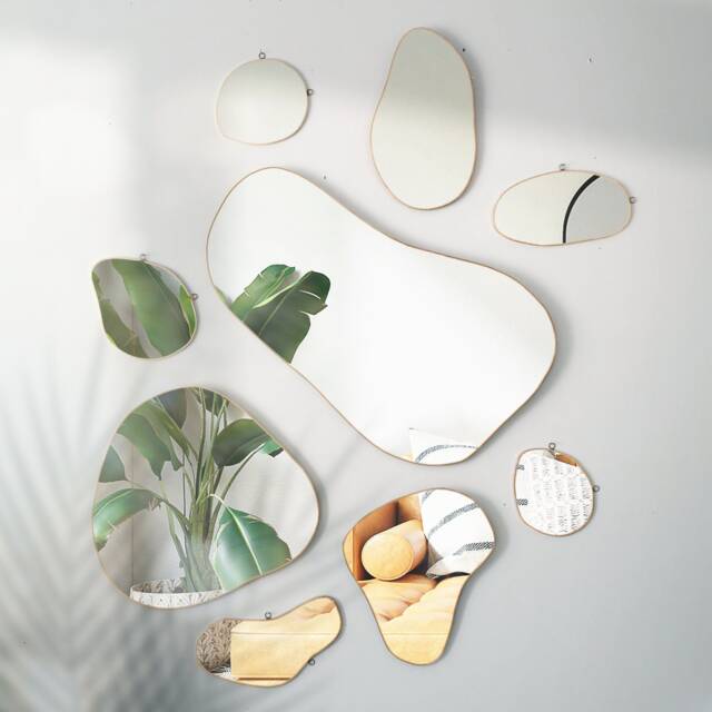 Wiwi 2.0 Handmade Mirrors Set, Irregular Mirrors, Asymmetrical Organic ...