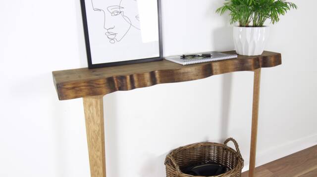 Rustic Industrial Console Table, Hallway Radiator Console, Entryway ...