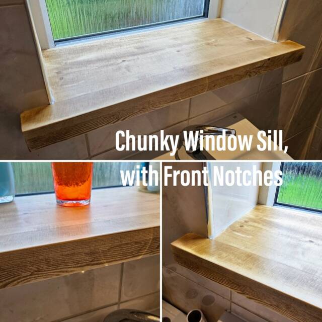 Chunky Rustic Window Sills, With Front Notches - Ledge Shelf Farmhouse ...