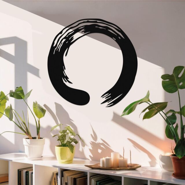 Zen Circle Metal Wall Art For Living Room, Enso Art, House Decor ...