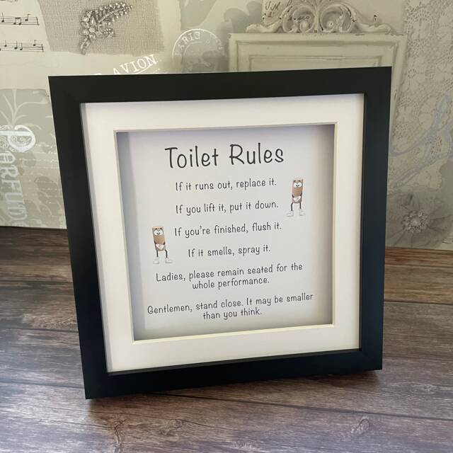Funny Toilet Rules Sign Bathroom Wall Art by Etsy | ufurnish.com