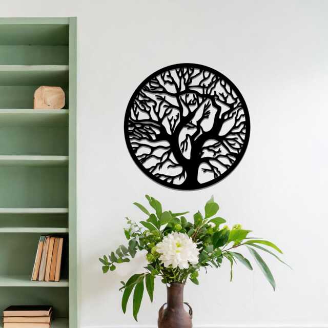 Rustic Metal Tree Wall Art For Garden & Home - Unique Plaque Decor ...