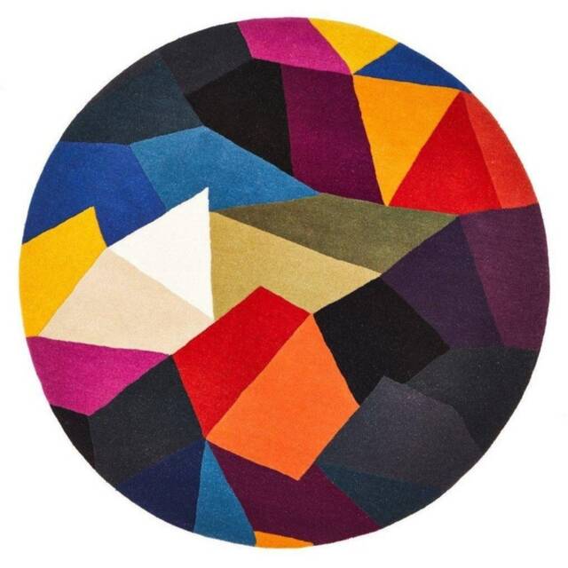 5x5-6x6-7x7-8x8-9x9-10x10-12x12 Round Rug Hand Tufted Wool Multi Color ...