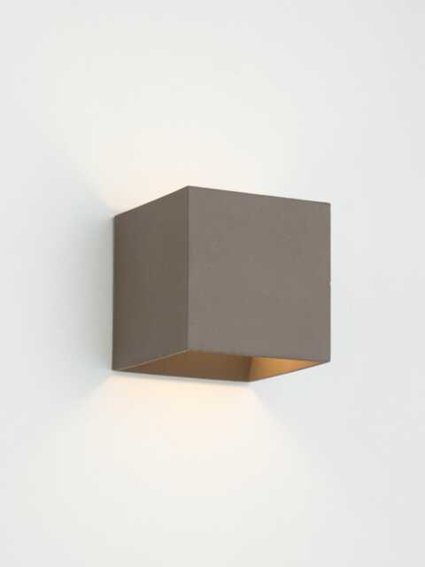 Minimalist Concrete Wall Sconce Brown Square Up Down Light by Etsy ...