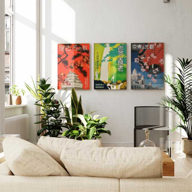 Japanese Travel Posters, Set Of 3 Gicl??e Art Prints, Asian Wall Decor ...