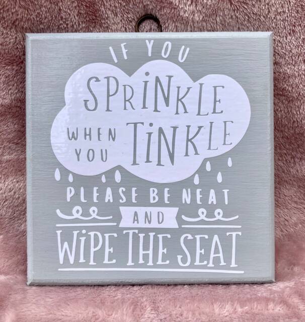 Toilet Rules Plaque - Funny Bathroom Wall Decor Art Home Plaques For ...