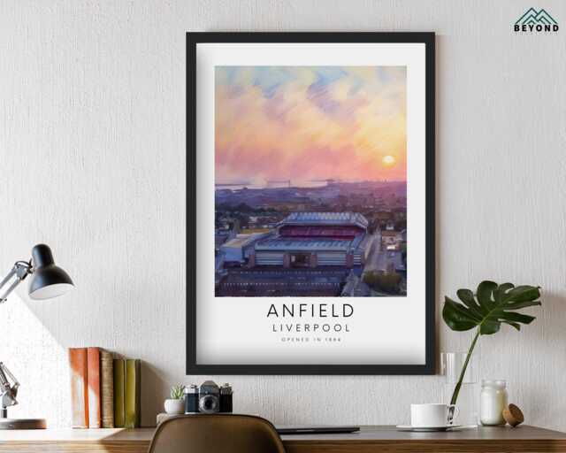 Liverpool Anfield Stadium Art Print - Gift Decor Impressionist Painting ...