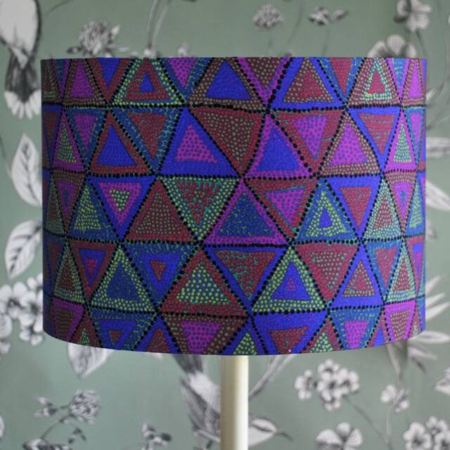 Triangular Lampshade Handmade Triangle Lampshade Kaffe Fassett Purple Home Decor by Etsy ...