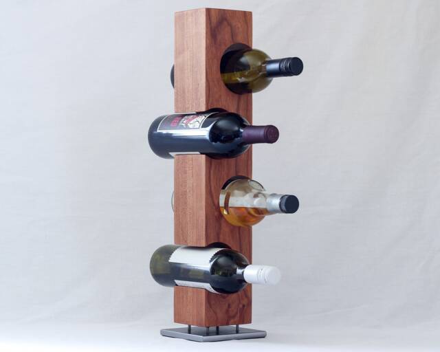 Custom Tabletop Wine Rack From Solid Cherry Wood, Hard Wood With Welded ...
