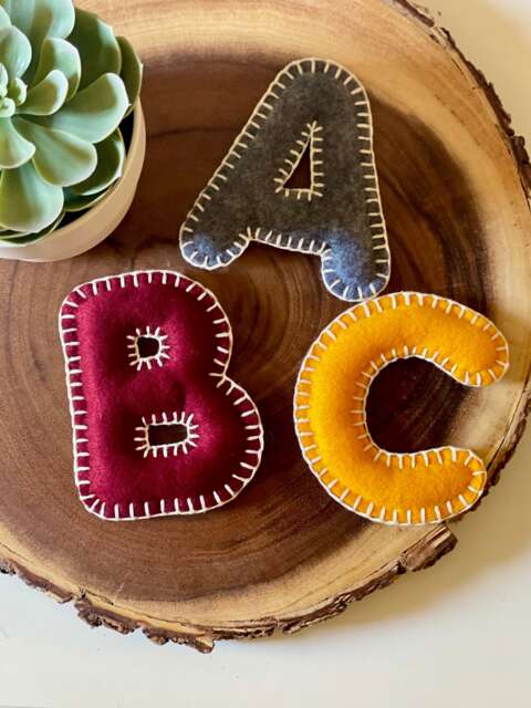 Felt Fabric Letters - Stuffed Letter Custom Decor Nursery Classroom ...