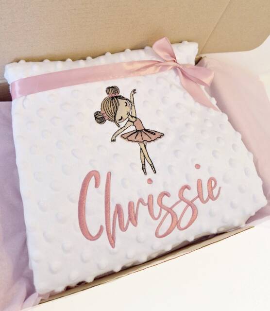 Personalised Luxury Baby Blanket - Embroidered Star Design For Newborn Boy Or Girl Gift