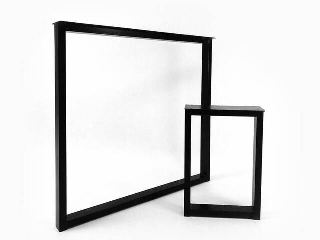Tabletop Legs Basic Box Box Frame Legs Industrial Square Design Office Desk Dining Table - Pair ...