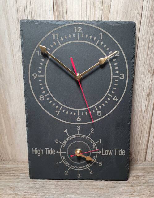 Laser Engraved Time & Tide Indoor Slate Wall Clock 20cm X 30cm by Etsy ...
