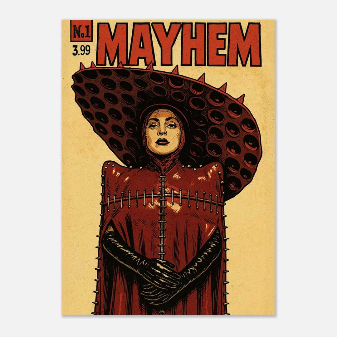 Lady Gaga Mayhem Comic Poster Retro Pop Art Print by Etsy