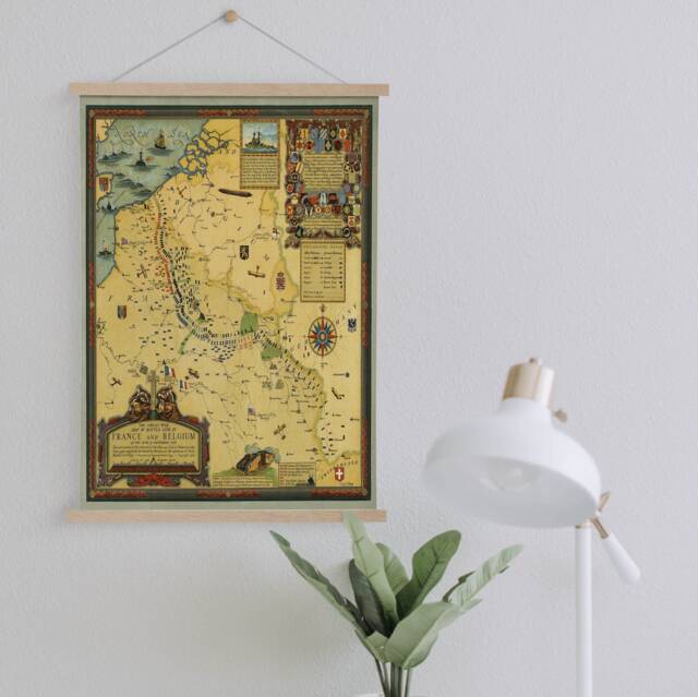 World War 1 Europe Map Framed Canvas Print- Ww1- Wall Art Prints- Art ...