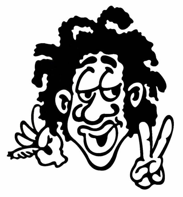 Rasta Man Decal Car Bonnet Side Sticker Wall Art Vinyl Graphic Window ...
