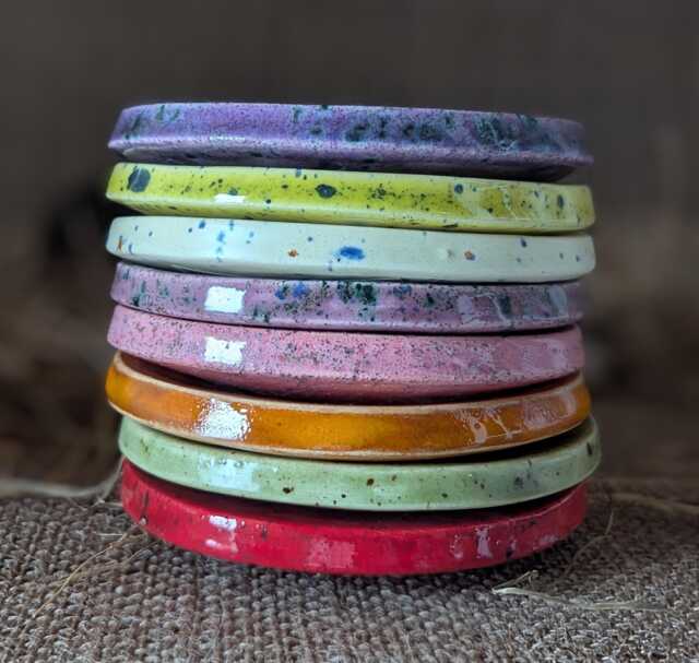 Circular Ceramic Soap Dish - Moorland Colours by Etsy | ufurnish.com