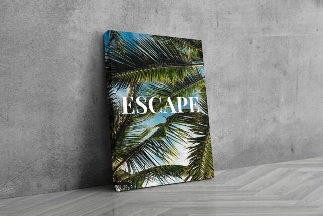 Palm Tree Canvas Art Abstract Tropical Paradise Print by Etsy ...
